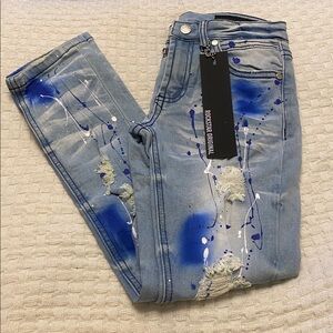 Rockstar Original Kids Demna Jean Blue / White - Size 7